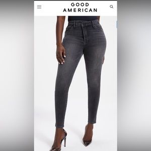 Good American, Good Curve Skinny, Crossover Waist Jeans. Size 6/28